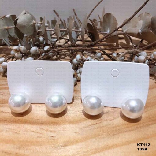 Kt112 khuyên tai ngọc trai tự nhiên đơn giản cho nữ