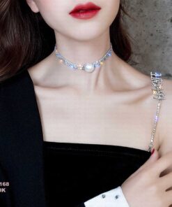 Vc168 Vòng Cổ đính đá Sang Trọng Xinh Xắn Dành Cho Nữ